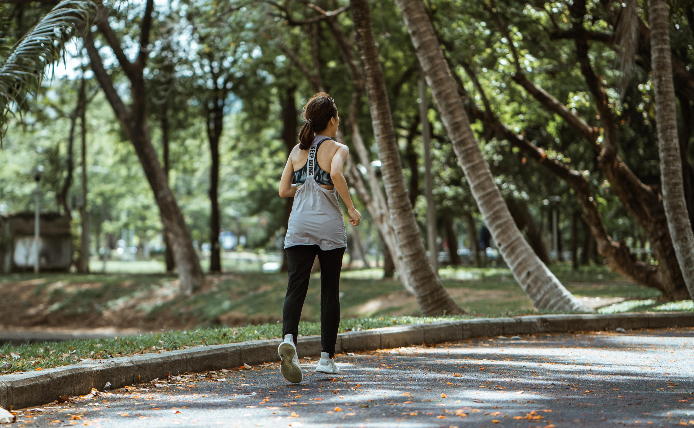 Woman running to stay active
